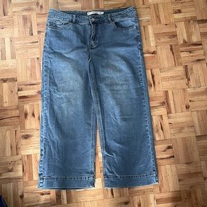 Simons Cropped Wide Leg Jeans (Size 14)